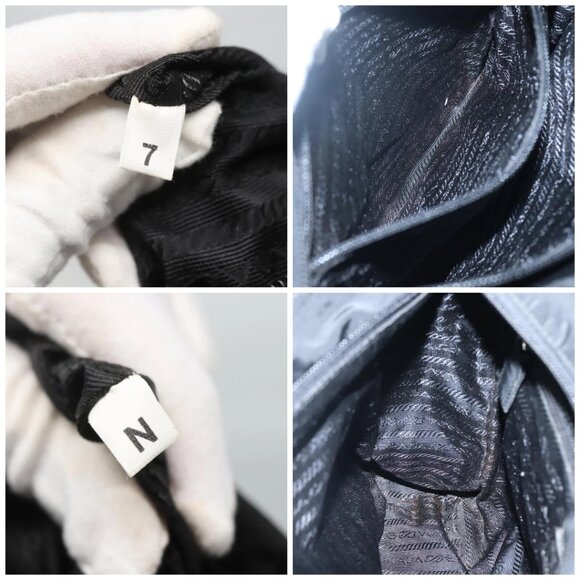 PRADA Chain Shoulder Bag Nylon Black - Picture 15 of 15
